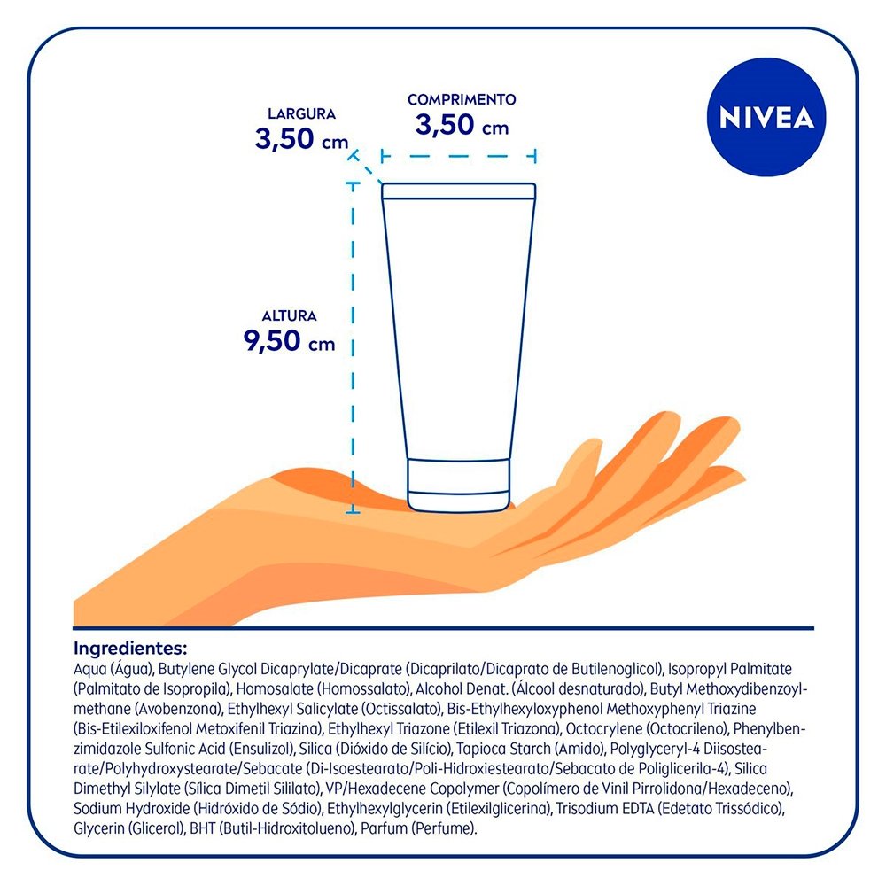 Protetor Solar Facial Nivea Sun Toque Seco Antissinais FPS 70 - 40ml