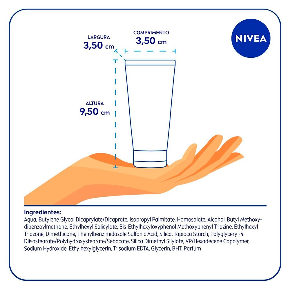 Protetor Nivea Sun Facial Toque Seco FPS30 40ml