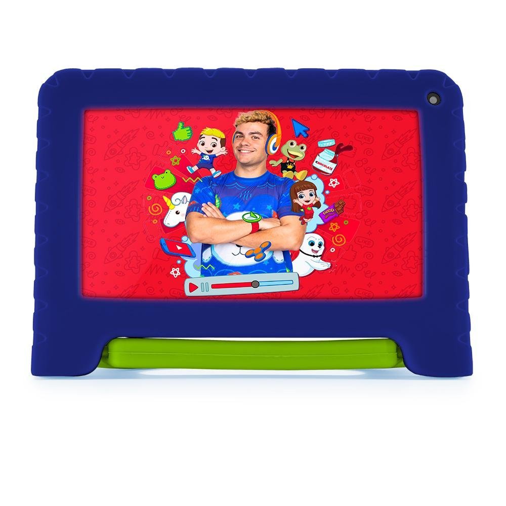 Tablet Luccas Neto com Controle Parental 4GB RAM + 64GB + Tela 7 polegadas + Case + Wi-fi + Android 13 + Quad Core Multi - NB423
