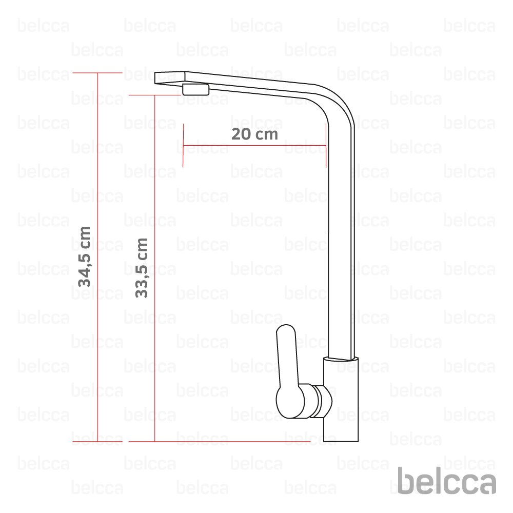 Torneira Luxo Para Cozinha Gourmet Misturador Monocomando Cromada De Bancada Belcca Tlmc-02