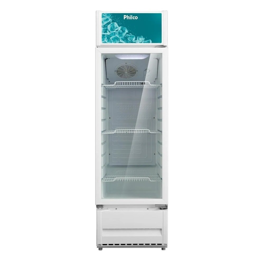 Expositor/Refrigerador Philco 211 Litros PRE221 - Vitrine, Porta Vidro, Branco, 110V