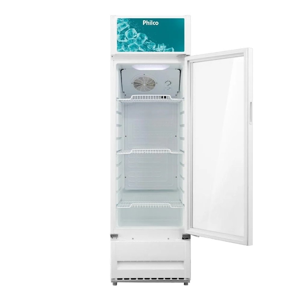 Expositor/Refrigerador Philco 211 Litros PRE221 - Vitrine, Porta Vidro, Branco, 110V