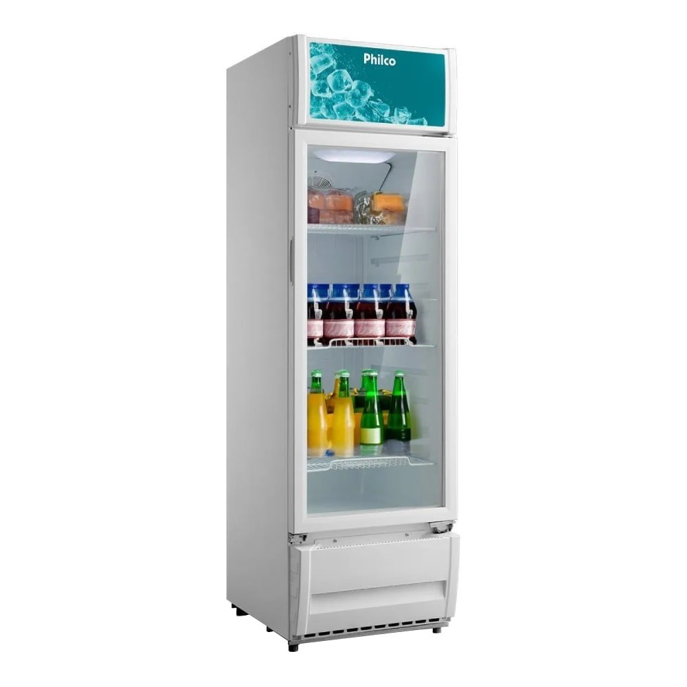 Expositor/Refrigerador Philco 211 Litros PRE221 - Vitrine, Porta Vidro, Branco, 110V