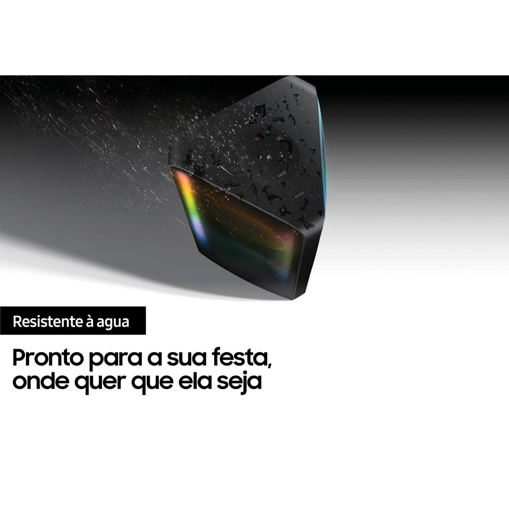 Sound Tower Samsung MX-ST45B, com Potência extraordinaria, Bateria incluida e Som Bi-direcional Preta - Bivolt