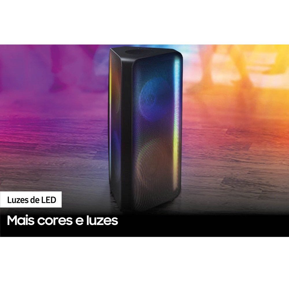 Sound Tower Samsung MX-ST45B, com Potência extraordinaria, Bateria incluida e Som Bi-direcional Preta - Bivolt