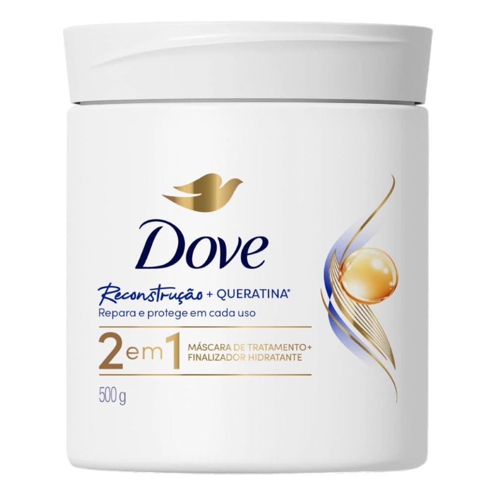 Máscara de Tratamento Dove 2 em 1 Rescontrução 500g