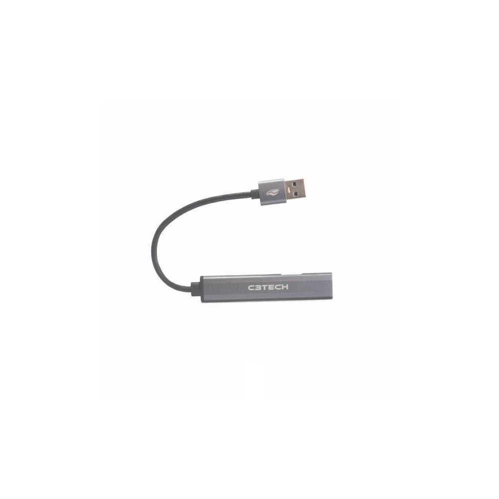 Hub C3Tech USB 2.0, 3.0, USB-C, 4 Portas - HU-330SI.