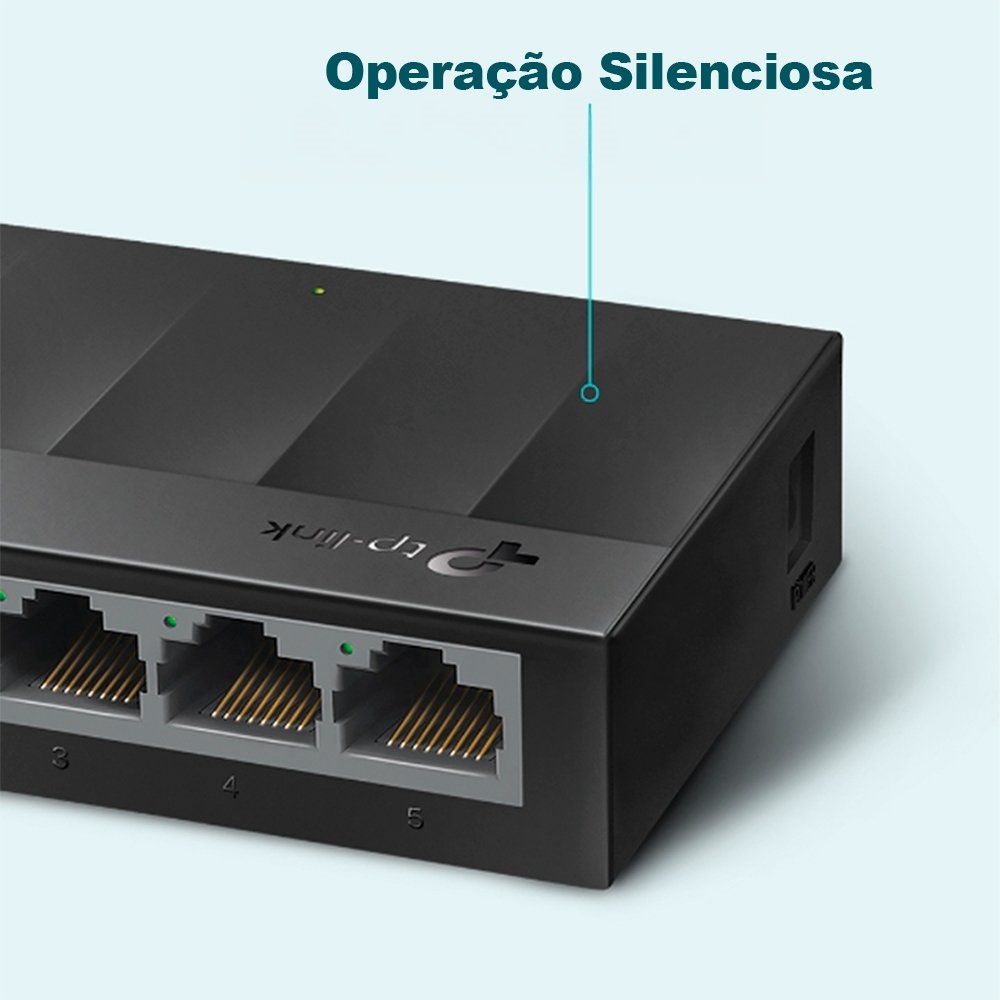 Switch Tp-Link LS1005G - 5 Portas, Gigabit De Mesa, 10/100/1000MBPs