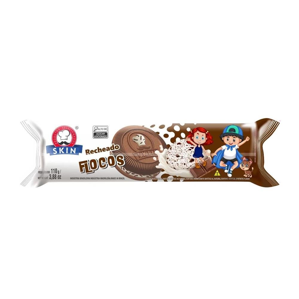 Biscoito Recheado Skin Flocos 110g