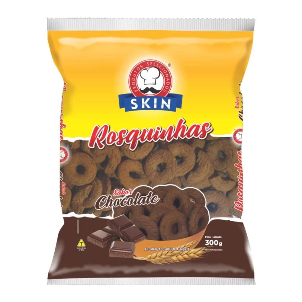 Rosquinha Skin Chocolate Caixa Com 12 Unidades 300g