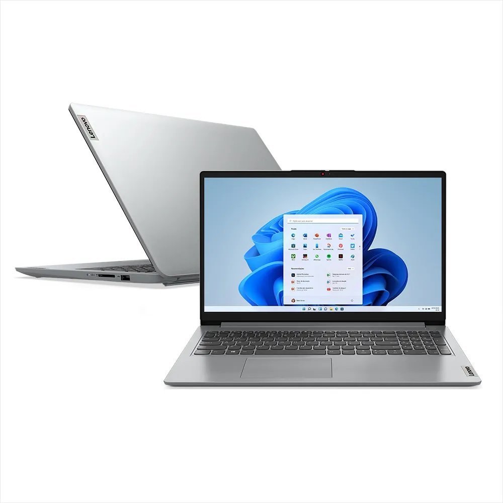 Notebook Lenovo Ideapad 1 15Iau7, Windows 11 Home, 15.6" Hd, Intel Core I7-1255U, 12Gb, Ssd 512Gb - 82Vy000pbr