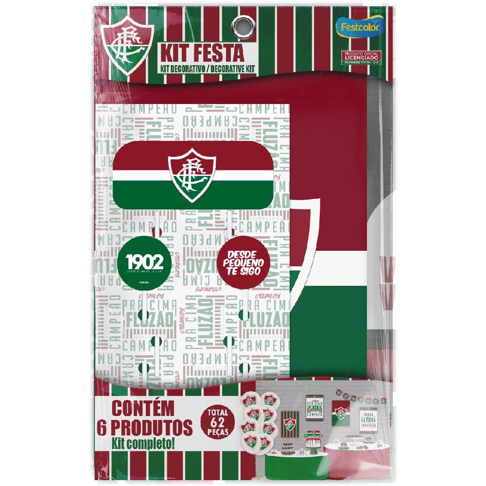 Kit Festa Fluminense Oficial - Embalagem com 1 unidade.