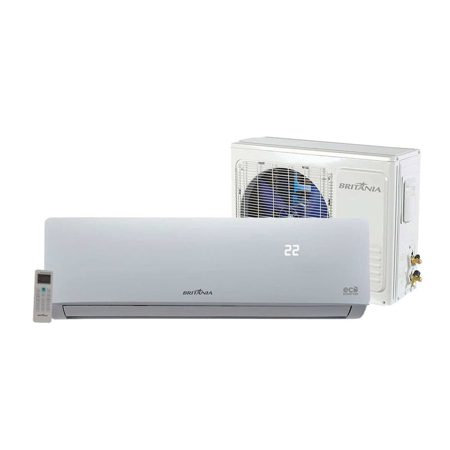 Ar Condicionado Split Hi Wall Inverter Britânia 18000 BTU/h Quente e Frio BAC18000IQFM9W ¿ 220 Volts