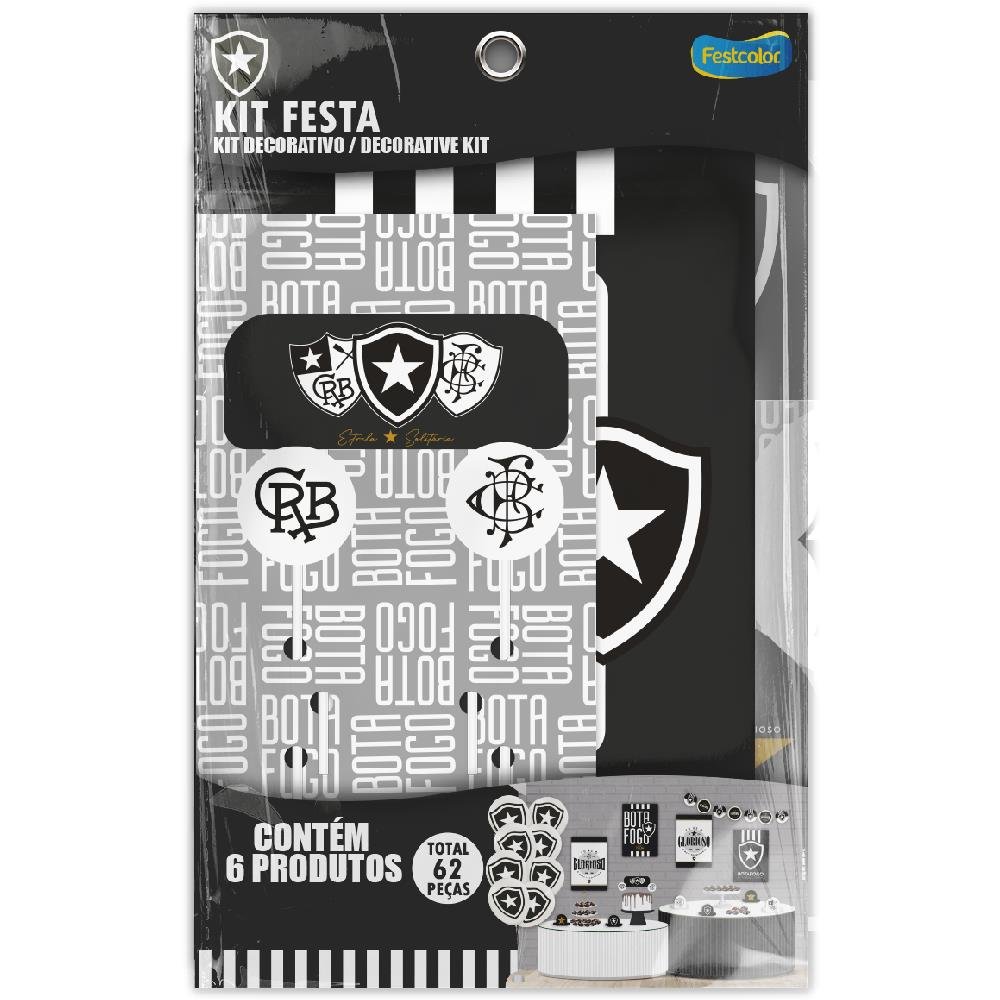 Kit Festa Botafogo Oficial - Embalagem com 1 unidade.