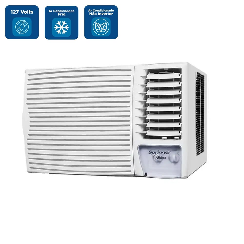 Ar Condicionado Janela Springer Midea 12000 BTU/h Frio Mecânico MCK128BB - 127 Volts