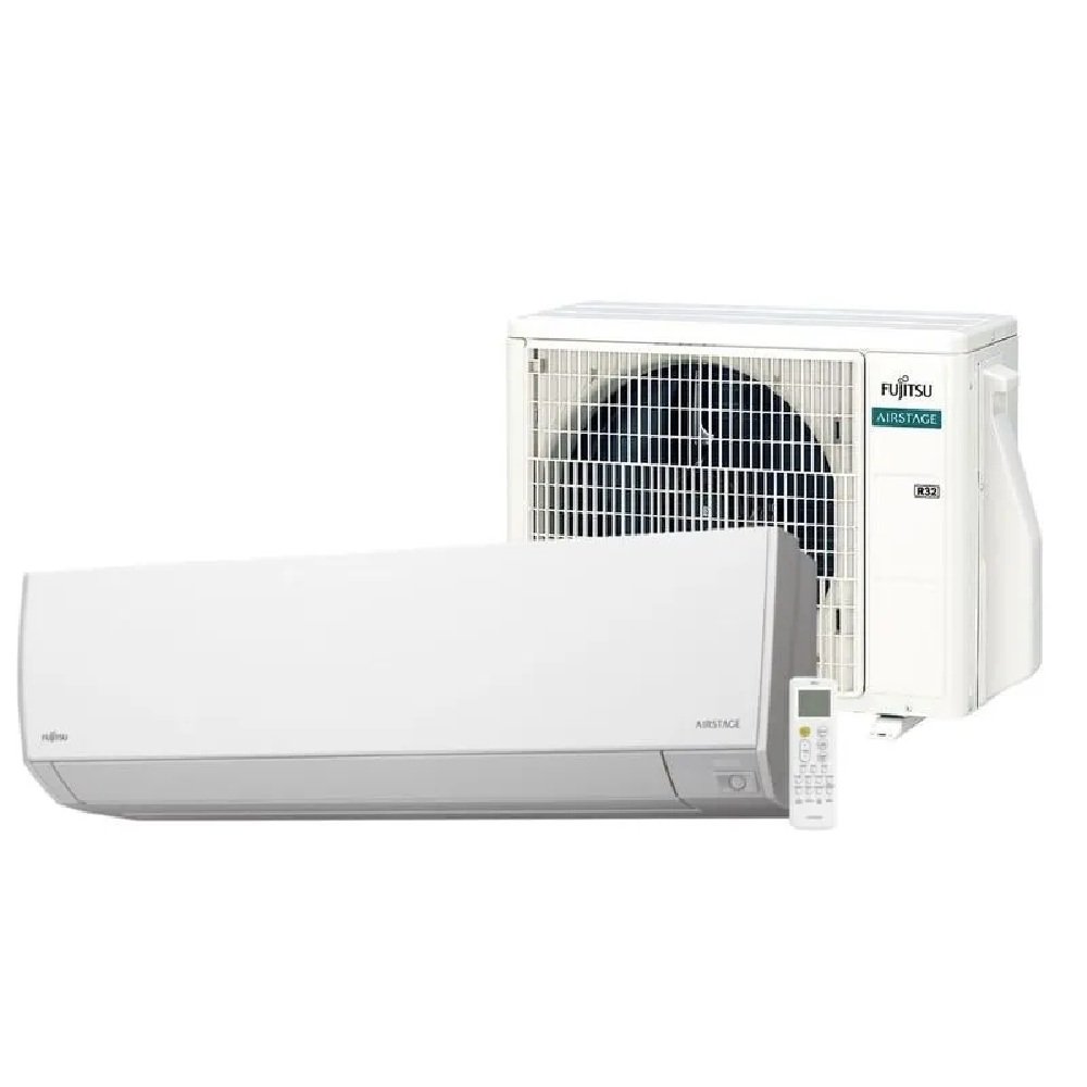Ar Condicionado Split Hi Wall Inverter Fujitsu Airstage Premium 9000 Btu/H Quente E Frio Asbg09kmba - 220 Volts