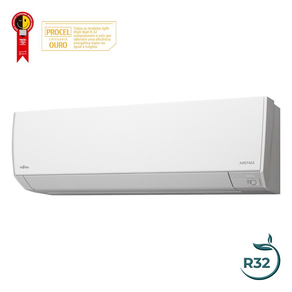 Ar Condicionado Split Hi Wall Inverter Fujitsu 9000 BTU/h Quente e Frio ASBG09KMBA - 220 Volts