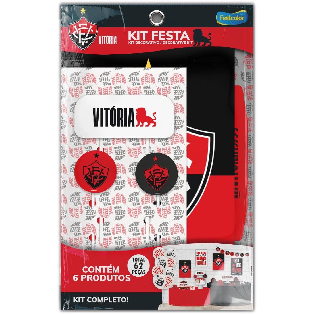 Kit Festa Vitoria Oficial - Embalagem com 1 unidade.