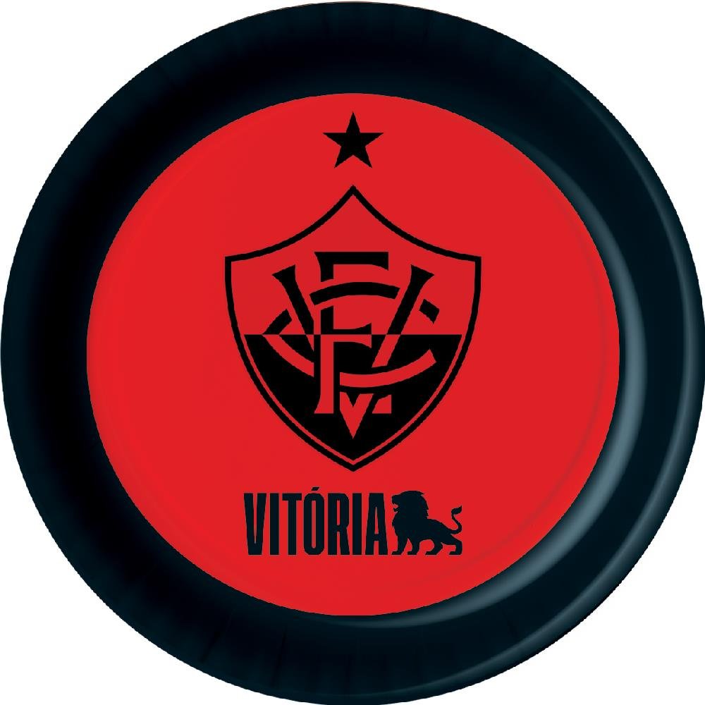 Prato Vitoria Oficial - Embalagem com 8 unidades.