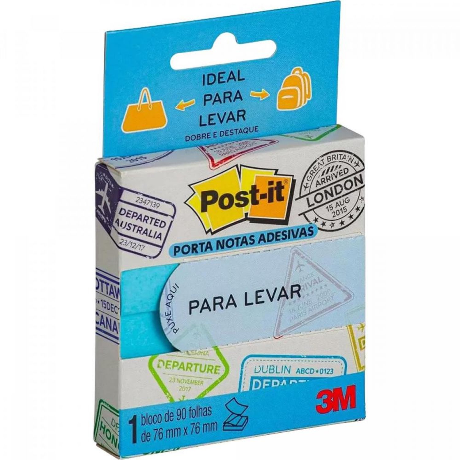 Notas para Levar Post-It Azul 3M