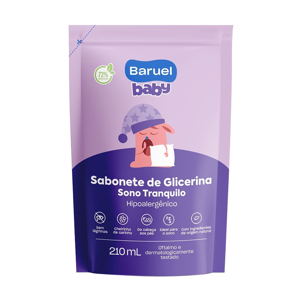 Sabonete Liquido Baruel Baby Sono Tranquilo Refil 210ml