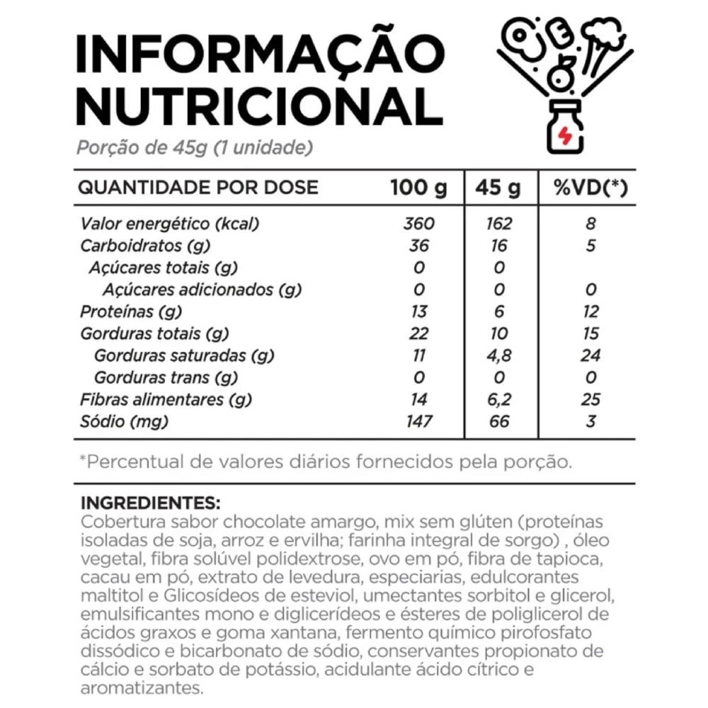 Pão de Mel Topway Protein 45g - Embalagem com 10 Unidades