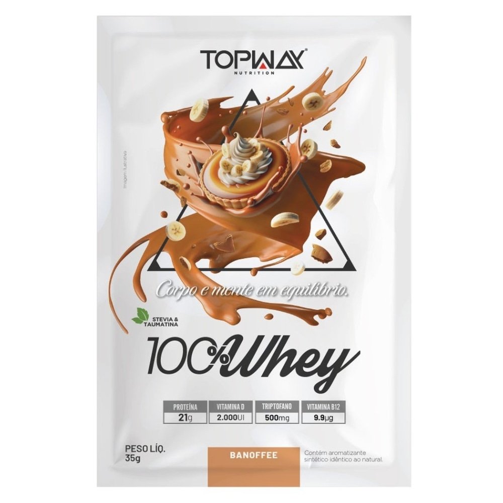 Whey Protein Topway Banoffe 35g - Embalagem com 10 Unidades