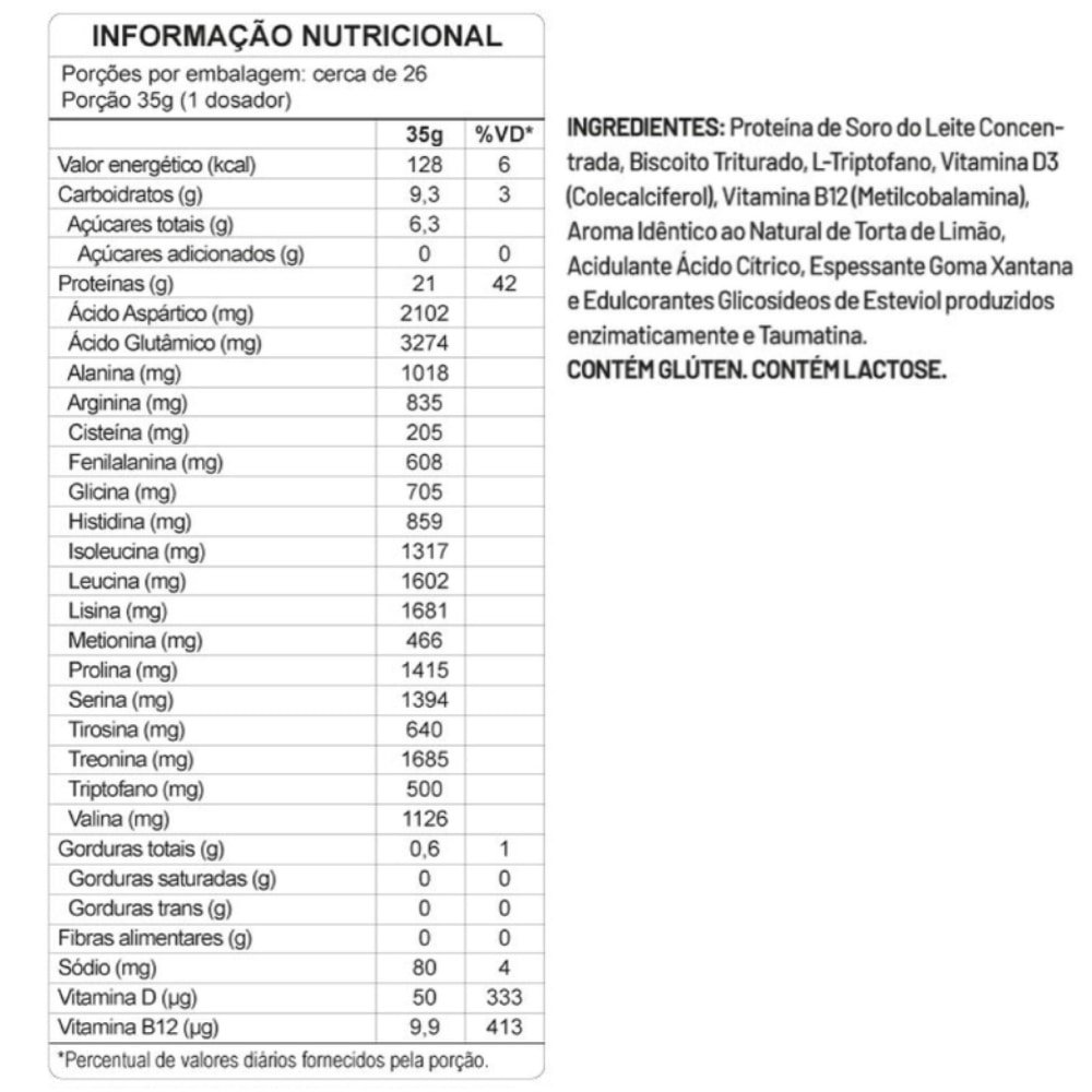 Whey Protein Topway Torta de Limão 35g - Embalagem com 10 Unidades