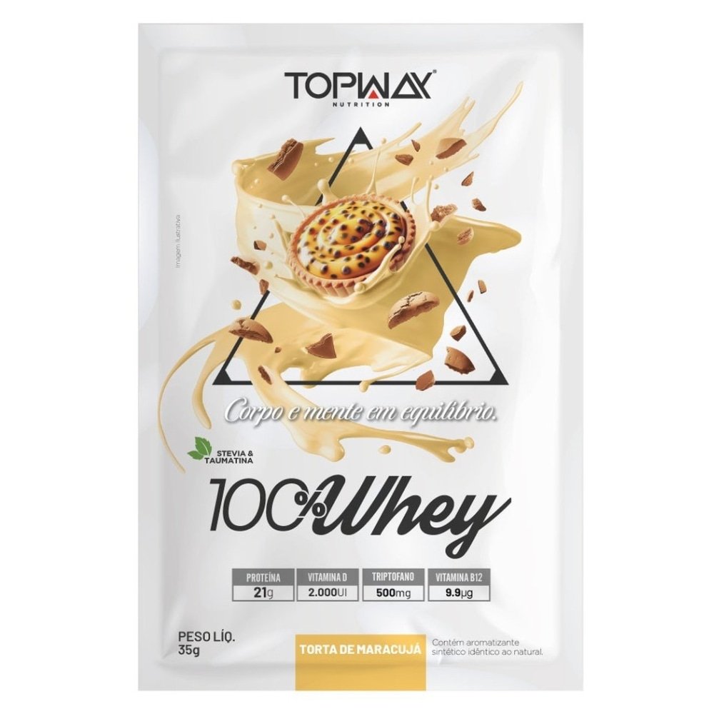 Whey Protein TopWay Torta de Maracujá 35g - Embalagem com 10 Unidades