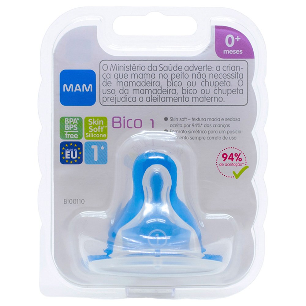Bico Mamadeira Mam Recem Nascido Fluxo Lento Bl00110
