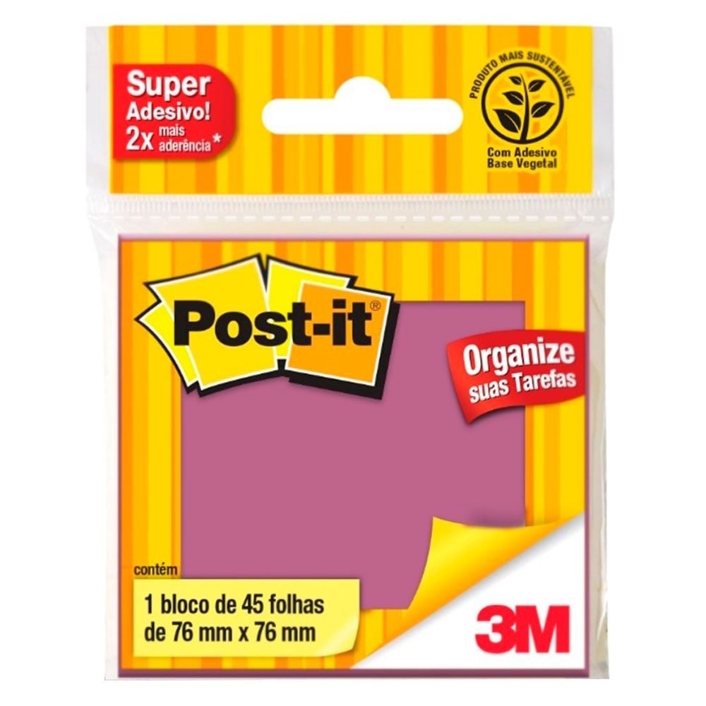 Post-It 3M Roxo 76mm x 76mm 45 folhas