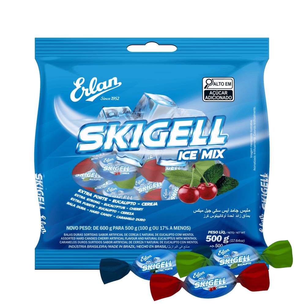 Bala Skigell Mix Embalagem com 32 Unidades de 500g