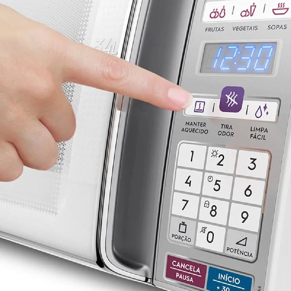 Micro-ondas Electrolux 34 Litros Função Tira Odor e Manter Aquecido Branco MEO44 ¿ 127 Volts