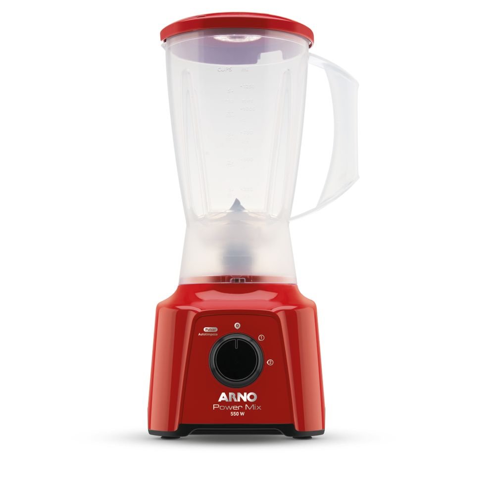 Liquidificador Arno 2 Litros Power Mix Power Mix 550W Vermelho Ln28 - 127V