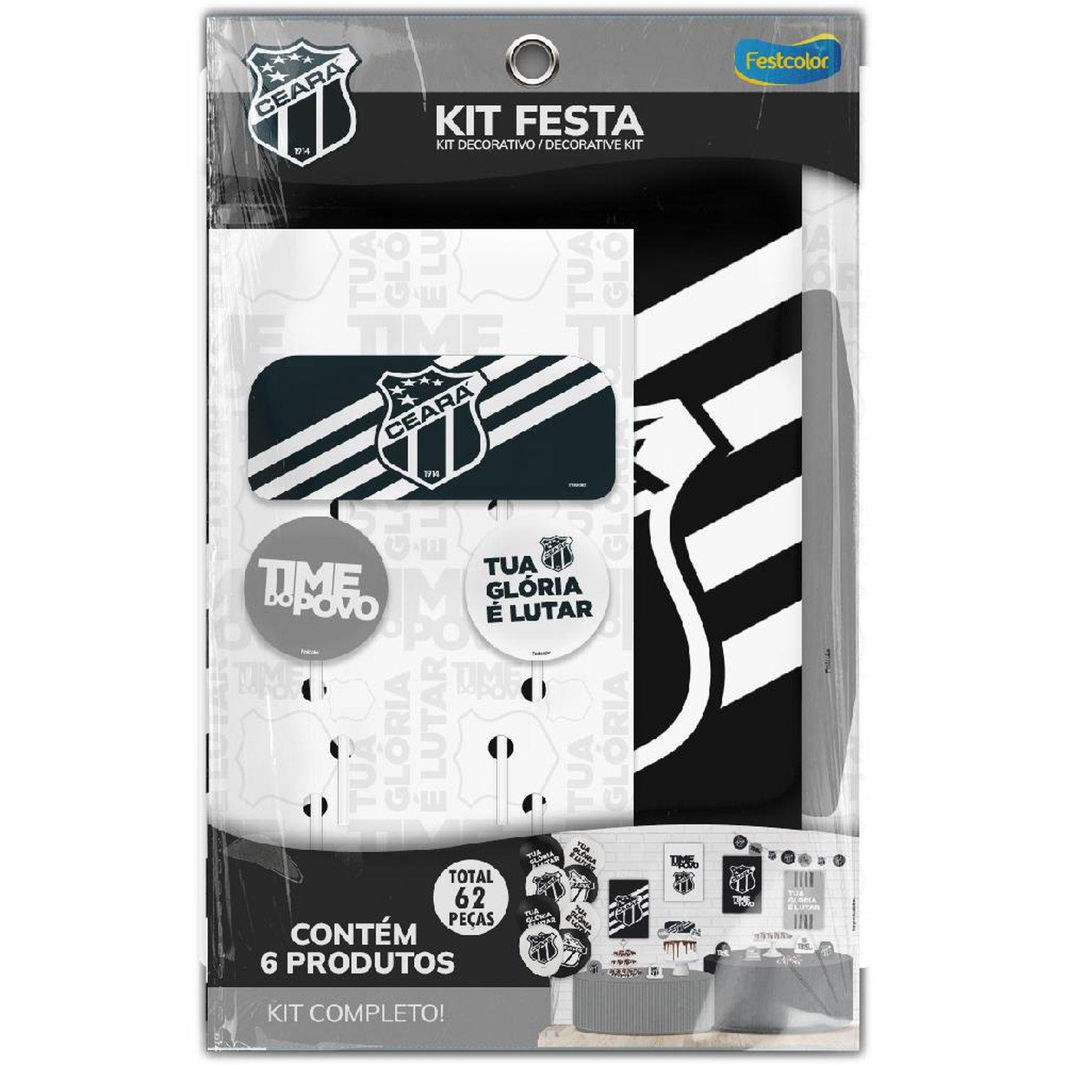 Kit Festa Ceara Oficial - Embalagem com 1 unidade.