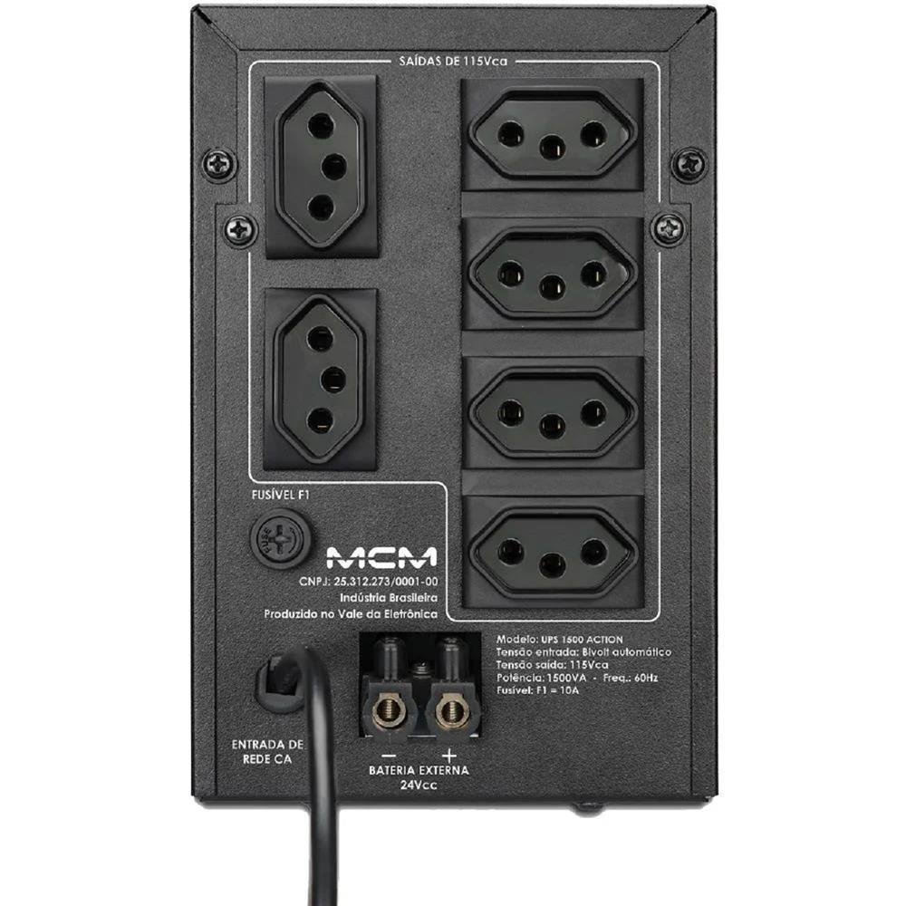 Nobreak MCM UPS 1800VA Action 3.1 6 Tomadas TRI/115V