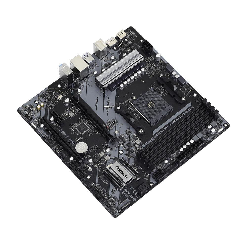 Placa Mãe Asrock B550m Phantom Gaming 4, Chipset B550, Amd Am4, Matx, Ddr4