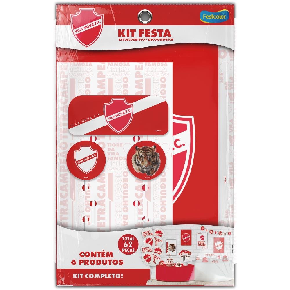 Kit Festa Vila Nova Oficial - Embalagem com 1 unidade.