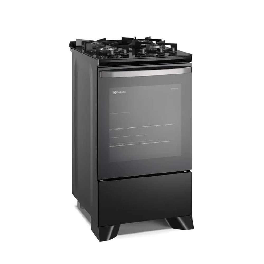 Fogão Electrolux 4 Bocas Efficient Com Mesa De Vidro Perfectcook E Vaporbake Preto Fe4gp - Bivolt