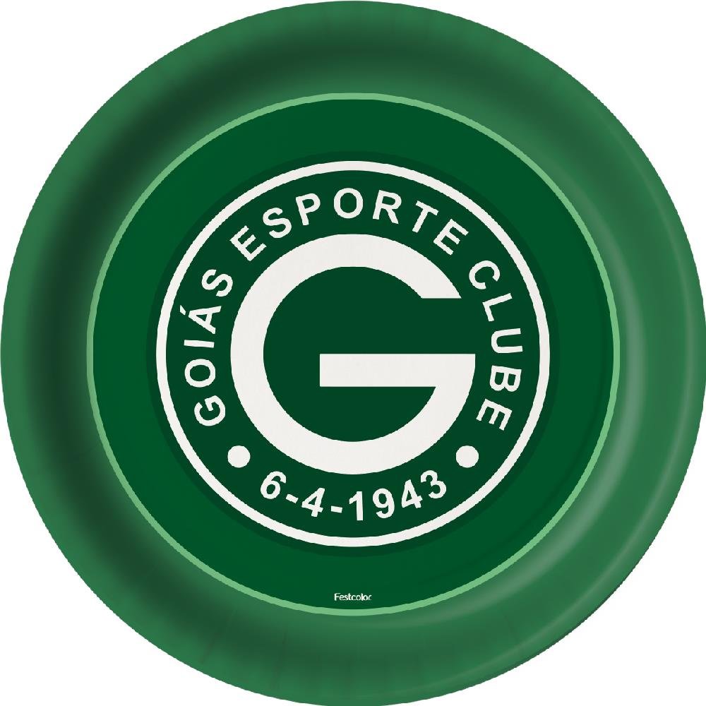 Prato Goias Oficial - Embalagem com 8 unidades.
