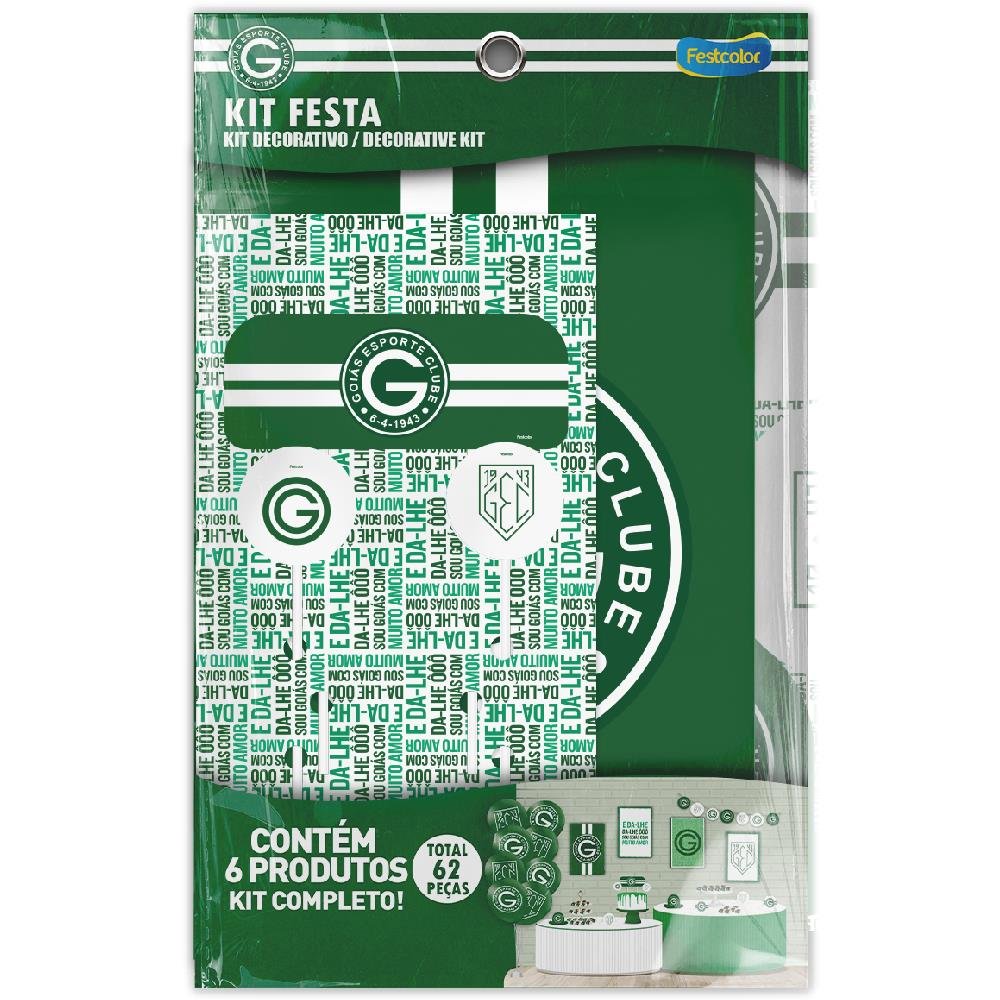 Kit Festa Goias Oficial - Embalagem com 1 unidade.