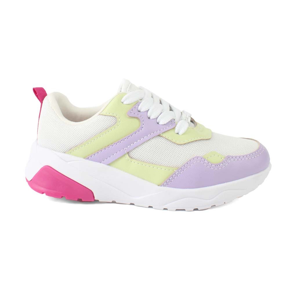 Tenis Molekinha 2571.102.21375 (28-34-) - Branco Menta Lilas 94420 com 12 Pares