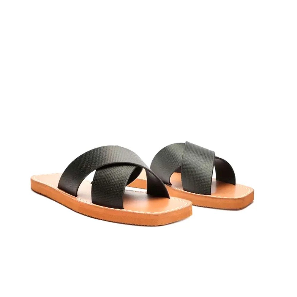 Rasteirinha Arezzo Brizza Z19061 0001 0002u (33-40) Preto Jelly Brown com 12 Pares
