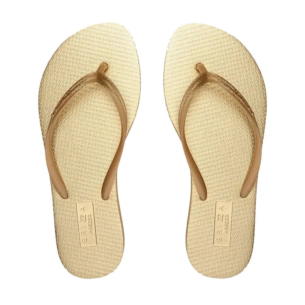 Chinelo Arezzo Brizza Z19026 0006 0001u (33-40) Dourado Gold Jelly com 12 Pares