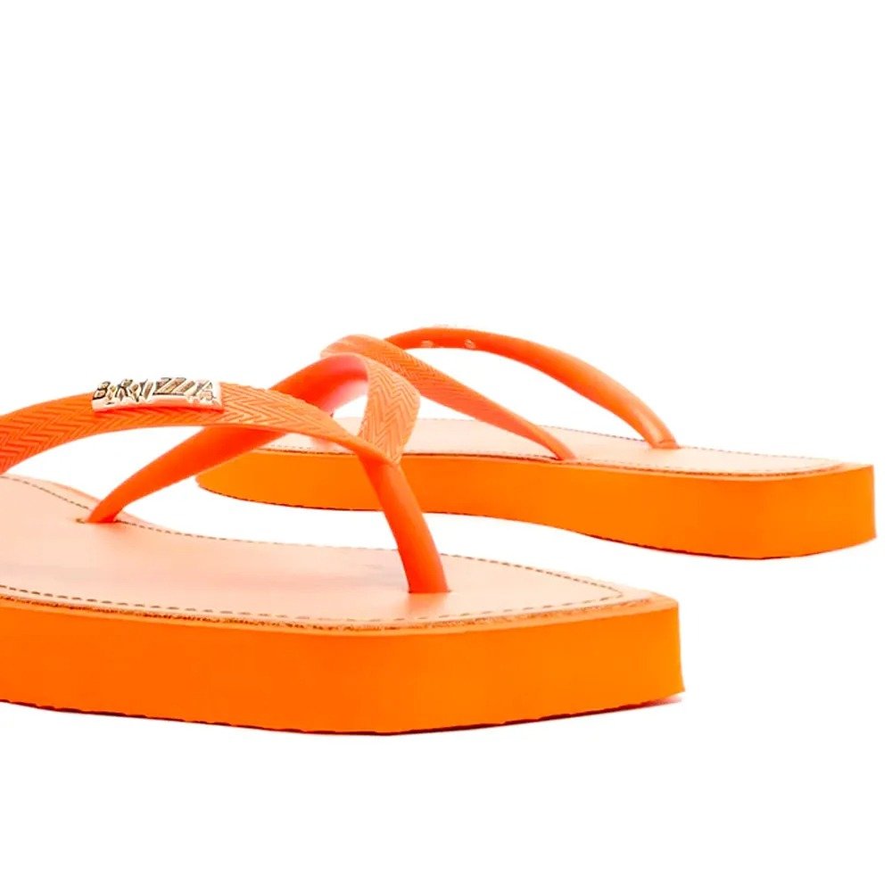 Chinelo Arezzo Brizza Z19027 0001 0018u (33-40) Laranja Tangerina Jelly com 09 Pares