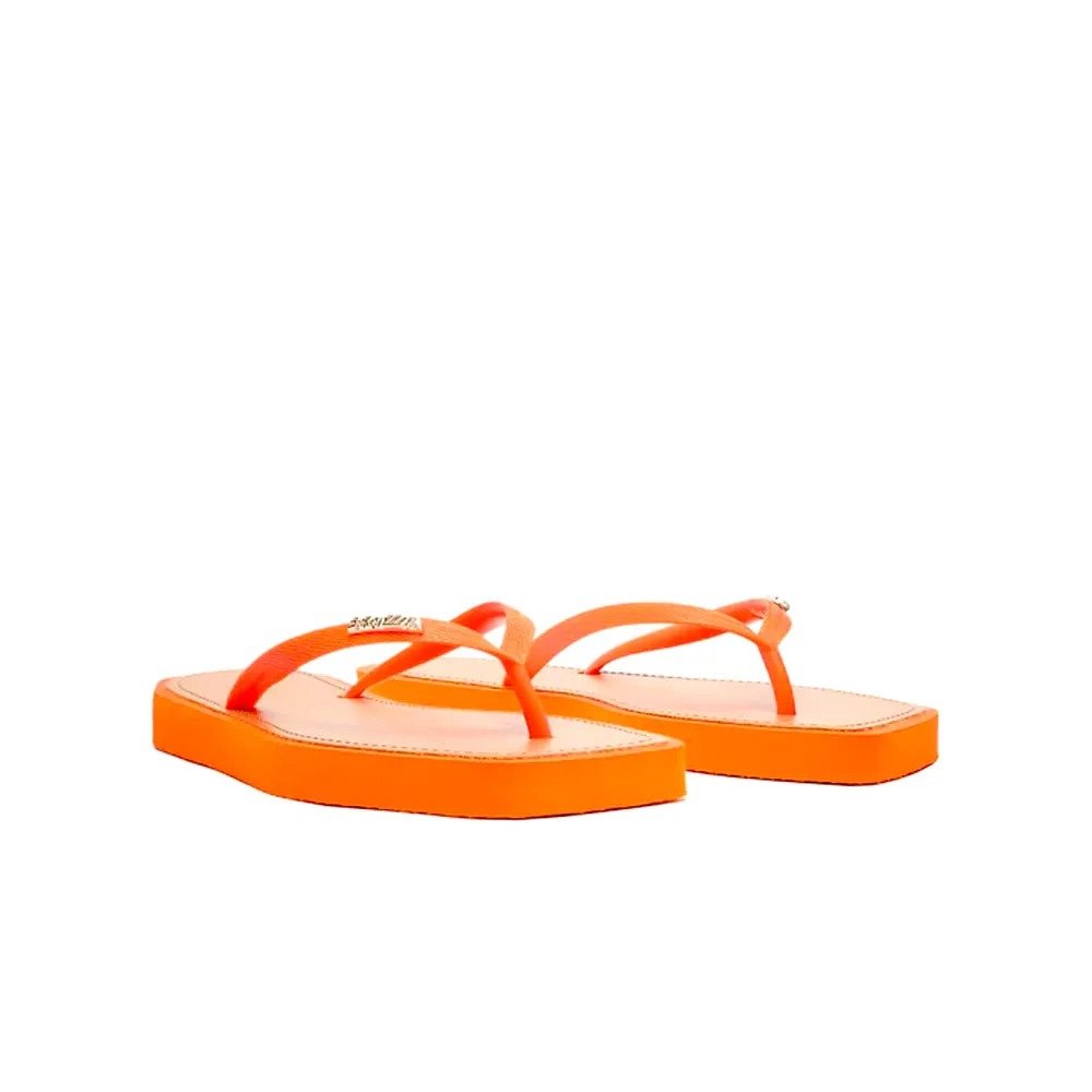 Chinelo Arezzo Brizza Z19027 0001 0018u (33-40) Laranja Tangerina Jelly com 09 Pares