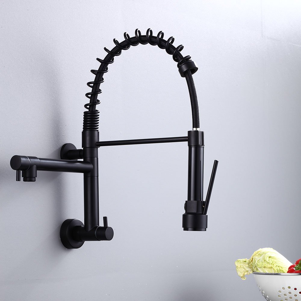 Torneira Gourmet 50Cm Preta De Parede Belcca Tg50p-Pl