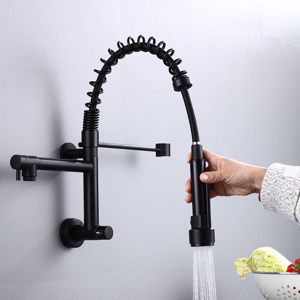 Torneira Gourmet 50Cm Preta De Parede Belcca Tg50p-Pl