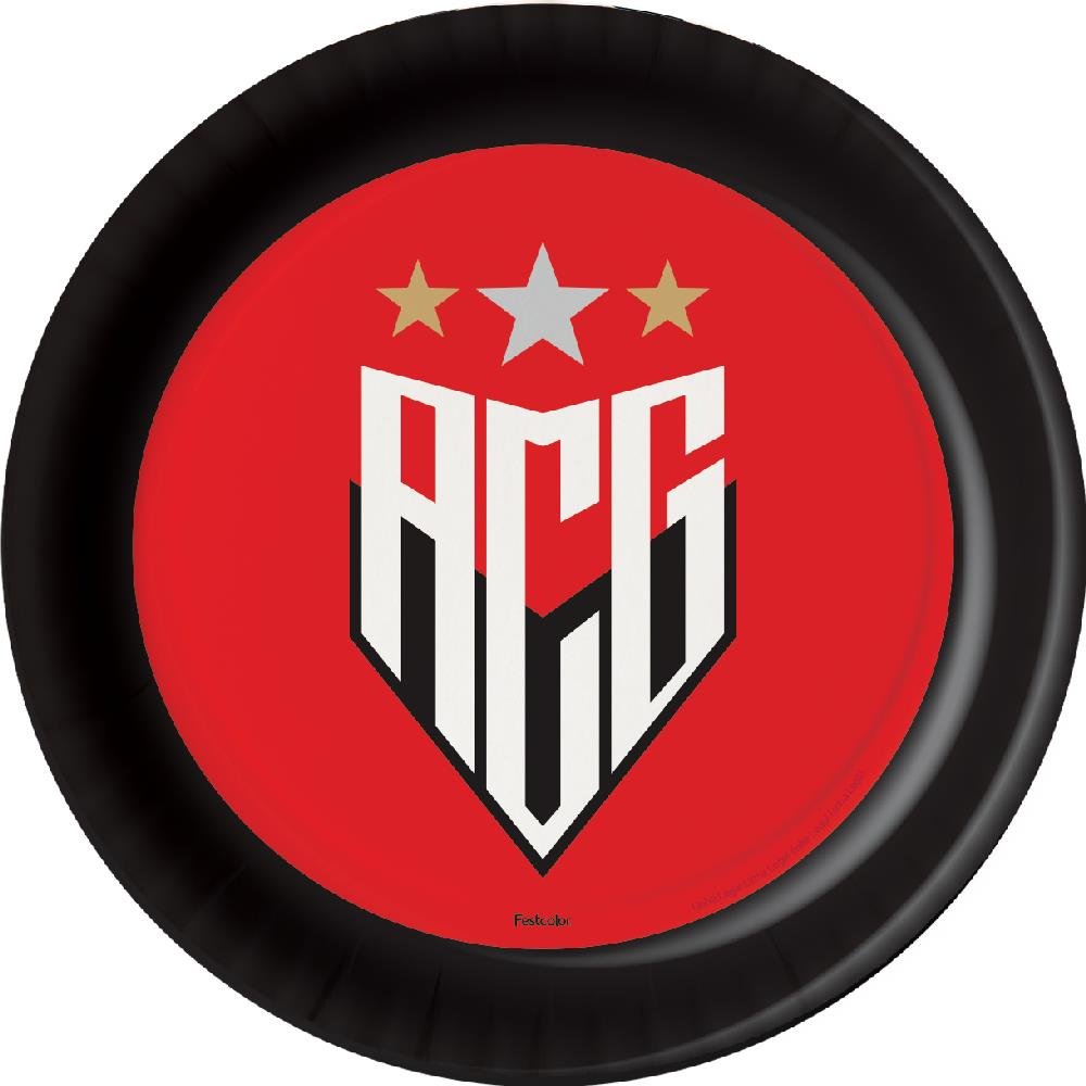 Prato Atletico Goianiense Oficial - Embalagem com 8 unidades.