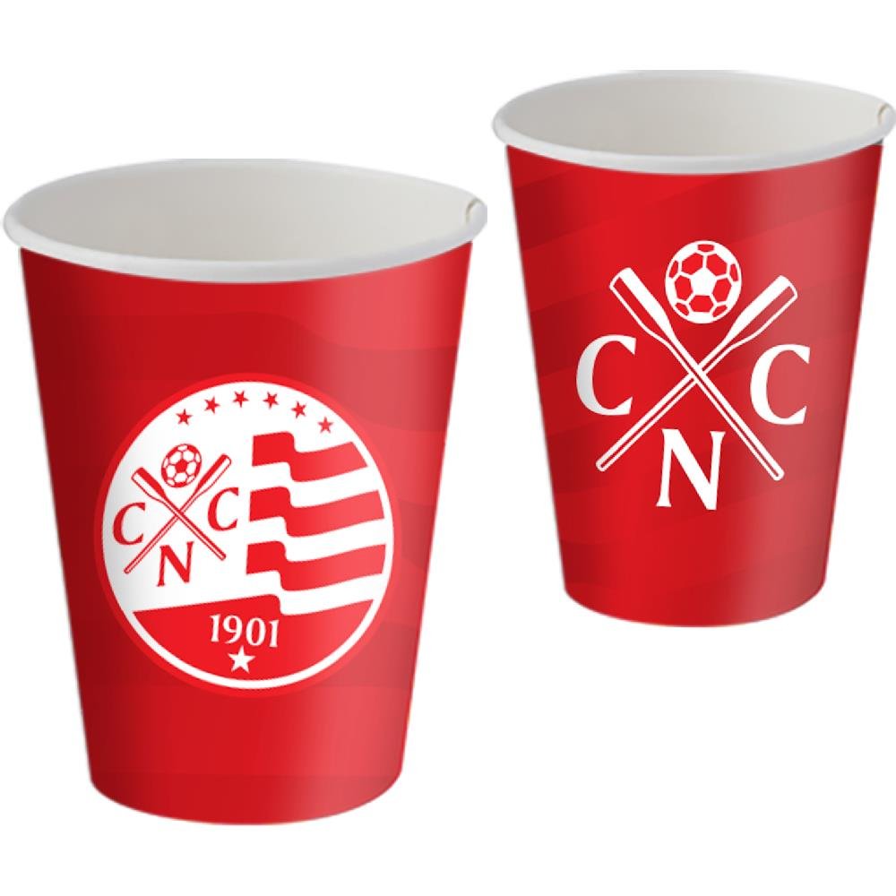 Copo Papel 200Ml Nautico Oficial - Embalagem com 8 unidades.